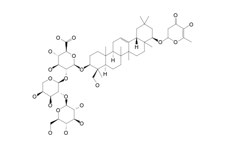 #2;SOYASAPONIN-BETA-A;3-O-[BETA-D-GLUCOPYRANOSYL-(1->2)-ALPHA-L-ARABINOPYRANOSYL-(1->2)-BETA-D-GLUCURONOPYRANOSYL-(1->)]-22-O-[2,3-DIHYDRO-2,5-DIHYDROXY-6-METH