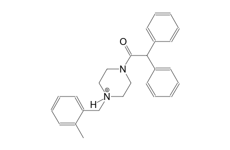 1-(diphenylacetyl)-4-(2-methylbenzyl)piperazin-4-ium