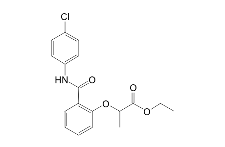 2-[2-[(4-chloroanilino)-oxomethyl]phenoxy]propanoic acid ethyl ester