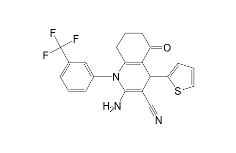 2-Amino-5-keto-4-(2-thienyl)-1-[3-(trifluoromethyl)phenyl]-4,6,7,8-tetrahydroquinoline-3-carbonitrile