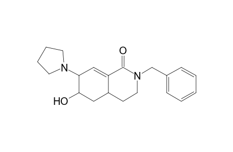 2-Benzyl-3,4,4a,5,6,7-hexahydro-6-hydroxy-7-(1-pyrrolidinyl)-1(2H)-isoquinolinone