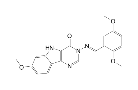 3-{[(E)-(2,5-dimethoxyphenyl)methylidene]amino}-7-methoxy-3,5-dihydro-4H-pyrimido[5,4-b]indol-4-one