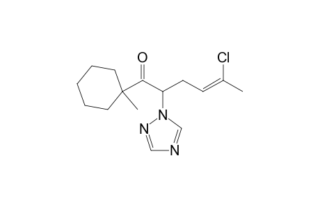 4-Hexen-1-one, 5-chloro-1-(1-methylcyclohexyl)-2-(1H-1,2,4-triazol-1-yl)-, (+/-)-