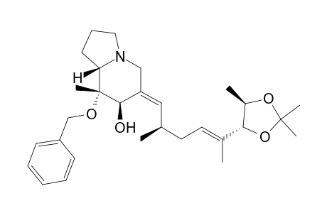 (7R,8R,8aS)-8-(Benzyloxy)-7-hydroxy-6(Z)-[(6R,7R)-6,7-(isopropylidenedioxy)-2(R),5-dimethyl-4(E)-octen-ylidene]-8-methyloctahydroindolizine