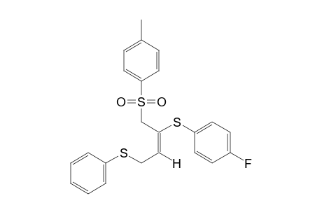 (E)-2-[(p-fluorophenyl)thio]-4-(phenylthio)-1-(p-tolylsulfonyl)-2-butene