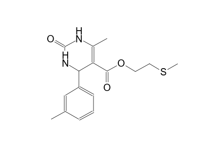 5-pyrimidinecarboxylic acid, 1,2,3,4-tetrahydro-6-methyl-4-(3-methylphenyl)-2-oxo-, 2-(methylthio)ethyl ester