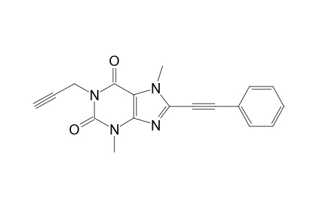 3,7-Dimethyl-8-(2-phenylethynyl)-l-propargylxanthine
