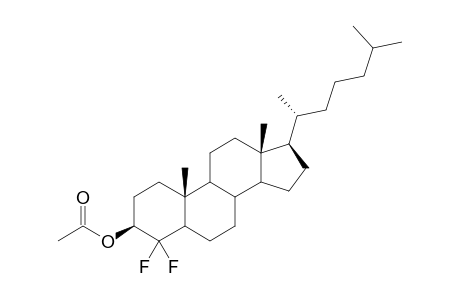 4,4-Difluorocholestan-3.beta.-yl acetate