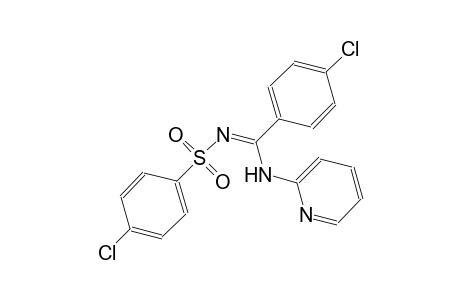 4-chloro-N-[(Z)-(4-chlorophenyl)(2-pyridinylamino)methylidene]benzenesulfonamide