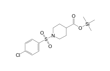 1-[(4-Chlorophenyl)sulfonyl]-4-piperidinecarboxylic acid, tms