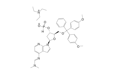 1-[2'-DEOXY-5'-O-(4,4'-DIMETHOXYTRIPHENYLMETHYL)-BETA-D-ERYTHRO-PENTOFURANOSYL]-4-([(DIMETHYLAMINO)-METHYLIDENE]-AMINO)-1H-PYRROLO-[2,3-B]-PYRIDINE-3'-(