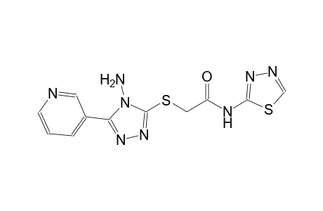 acetamide, 2-[[4-amino-5-(3-pyridinyl)-4H-1,2,4-triazol-3-yl]thio]-N-(1,3,4-thiadiazol-2-yl)-