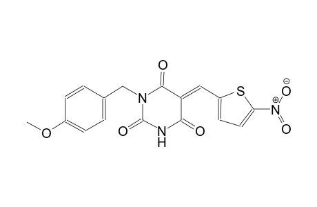 (5E)-1-(4-methoxybenzyl)-5-[(5-nitro-2-thienyl)methylene]-2,4,6(1H,3H,5H)-pyrimidinetrione