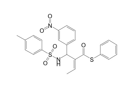 (E)-2-[(3-Nitrophenyl)(toluene-4-sulfonylamino)methyl]but-2-enethioic acid S-phenyl ester