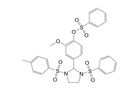 2-Methoxy-4-[1-[(4-methylphenyl)sulfonyl]-3-(phenylsulfonyl)-2-imidazolidinyl]phenyl benzenesulfonate
