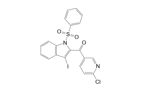 2-(6-Chloro-3-pyridinylcarbonyl)-3-iodo-1-(phenylsulfonyl)-1H-indole