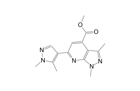methyl 6-(1,5-dimethyl-1H-pyrazol-4-yl)-1,3-dimethyl-1H-pyrazolo[3,4-b]pyridine-4-carboxylate