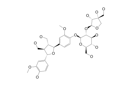 (+)-NEOOLIVIL-4-O-BETA-APIOFURANOSYL-(1->2)-BETA-GLUCOPYRANOSIDE