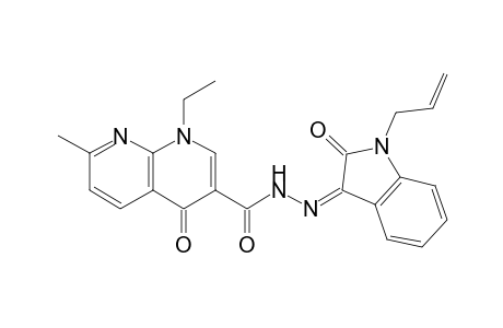 N'-(1-Allyl-2-oxoindolin-3-ylidene)-1-ethyl-1,4-dihydro-7-methyl-4-oxo-1,8-naphthyridine-3-carbohydrazide