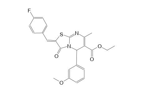 ethyl (2Z)-2-(4-fluorobenzylidene)-5-(3-methoxyphenyl)-7-methyl-3-oxo-2,3-dihydro-5H-[1,3]thiazolo[3,2-a]pyrimidine-6-carboxylate