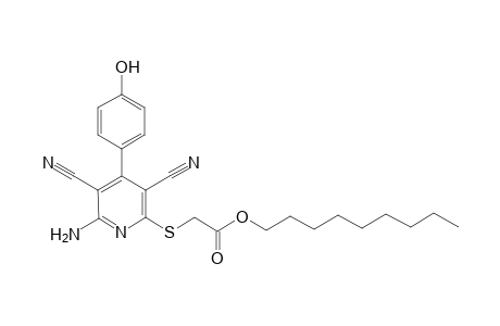 Nonyl {[6-amino-3,5-dicyano-4-(4-hydroxyphenyl)-2-pyridinyl]sulfanyl}acetate