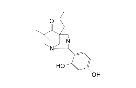 2-(2,4-dihydroxyphenyl)-5-methyl-7-propyl-1,3-diazatricyclo[3.3.1.1~3,7~]decan-6-one