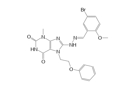 5-bromo-2-methoxybenzaldehyde [3-methyl-2,6-dioxo-7-(2-phenoxyethyl)-2,3,6,7-tetrahydro-1H-purin-8-yl]hydrazone