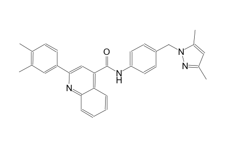 2-(3,4-dimethylphenyl)-N-{4-[(3,5-dimethyl-1H-pyrazol-1-yl)methyl]phenyl}-4-quinolinecarboxamide