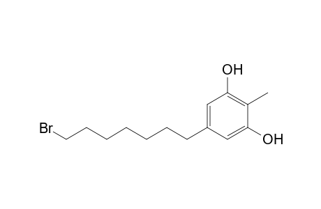 5-(7-bromanylheptyl)-2-methyl-benzene-1,3-diol
