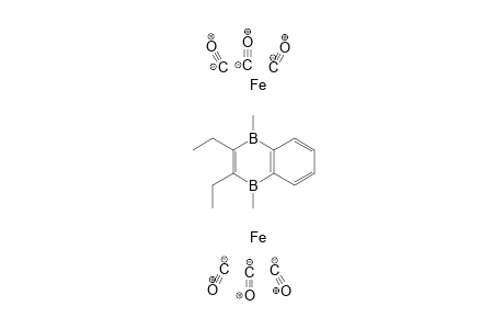 anti-{[Mu-(1,2,3,4,4a,8a-eta:5,6,7,8-eta)-2,3-Diethyl-1,4-dihydro-1,4-dimethyl-1,4-diboranaphthalin]bis(tricarbonyliron)}
