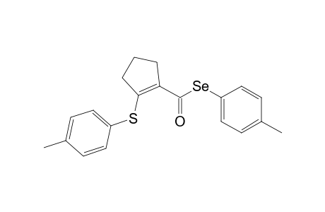 1-Cyclopentene-1-carboselenoic acid, 2-[(4-methylphenyl)thio]-, Se-(4-methylphenyl) ester