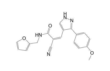 (2Z)-2-cyano-N-(2-furylmethyl)-3-[3-(4-methoxyphenyl)-1H-pyrazol-4-yl]-2-propenamide