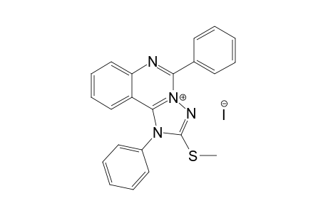 1-Phenyl-2-methylthio-5-phenyl-1,3,4-triazo[3,2-c]quinazoline iodide