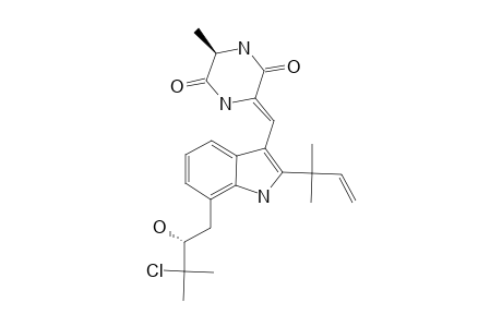 VARIECOLORIN_F;7-(3-CHLORO-2-HYDROXY-3-METHYLBUTYL)-NEOECHINULIN_A