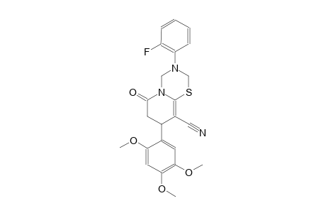 2H,6H-pyrido[2,1-b][1,3,5]thiadiazine-9-carbonitrile, 3-(2-fluorophenyl)-3,4,7,8-tetrahydro-6-oxo-8-(2,4,5-trimethoxyphenyl)-