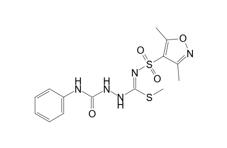 N-[(3,5-dimethyl-4-isoxazolyl)sulfonyl]-3-(phenycarbamoyl)thiocarbazimidic acid, methyl ester