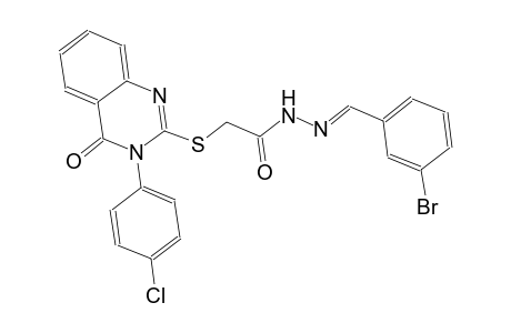 N'-[(E)-(3-bromophenyl)methylidene]-2-{[3-(4-chlorophenyl)-4-oxo-3,4-dihydro-2-quinazolinyl]sulfanyl}acetohydrazide