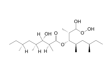 2,4,6-Trimethyl-1-hydroxy-1-hydroperoxooct-3-yl hemibourgeanic acid ester