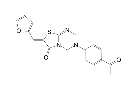 2H-thiazolo[3,2-a][1,3,5]triazin-6(7H)-one, 3-(4-acetylphenyl)-7-(2-furanylmethylene)-3,4-dihydro-, (7Z)-