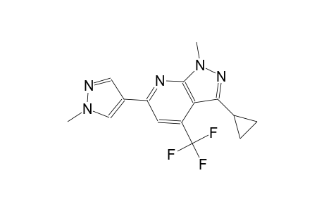 3-cyclopropyl-1-methyl-6-(1-methyl-1H-pyrazol-4-yl)-4-(trifluoromethyl)-1H-pyrazolo[3,4-b]pyridine