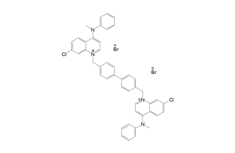 [7-chloro-1-[4-[4-[[7-chloro-4-(methyl-phenyl-amino)quinolin-1-ium-1-yl]methyl]phenyl]benzyl]quinolin-1-ium-4-yl]-methyl-phenyl-amine dibromide