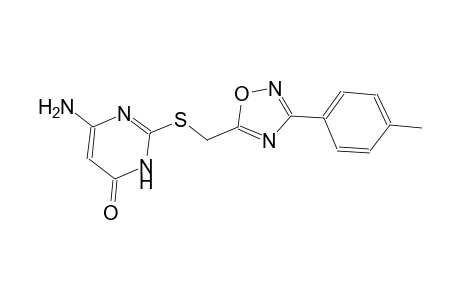 6-amino-2-({[3-(4-methylphenyl)-1,2,4-oxadiazol-5-yl]methyl}sulfanyl)-4(3H)-pyrimidinone