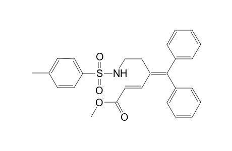 Methyl [(2E)-4-(2-{[(4-methylphenyl)sulfonyl]amino}ethyl)-5,5-diphenylpenta-2,4-dienoate