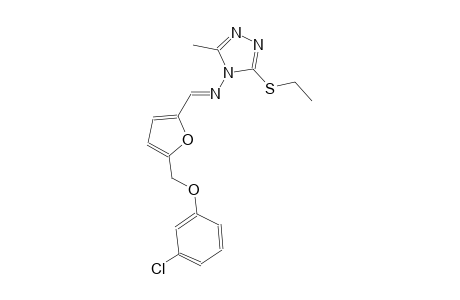N-((E)-{5-[(3-chlorophenoxy)methyl]-2-furyl}methylidene)-3-(ethylsulfanyl)-5-methyl-4H-1,2,4-triazol-4-amine