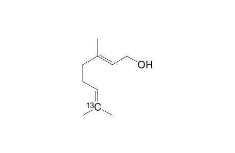 (7-13C)-(E)-3,7-dimethylocta-2,6-dien-1-ol