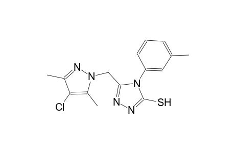 5-[(4-chloro-3,5-dimethyl-1H-pyrazol-1-yl)methyl]-4-(3-methylphenyl)-4H-1,2,4-triazole-3-thiol