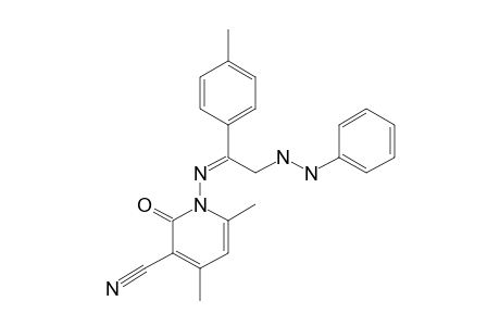 3-CYANO-4,6-DIMETHYL-2-OXO-1-IMINO-(4-METHYL-OMEGA-PHENYLHYDRAZINOACETO-PHENONYLIDIENO)-PYRIDINE