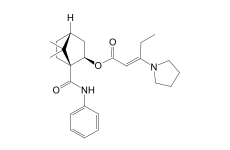 (1S,2R,4R)-7,7-dimethylbicyclo[2.2.1]heptane-1-carboxylic acidphenylamide-2-yl (E)-3-(pyrrolidin-1-yl)pent-2-enoate
