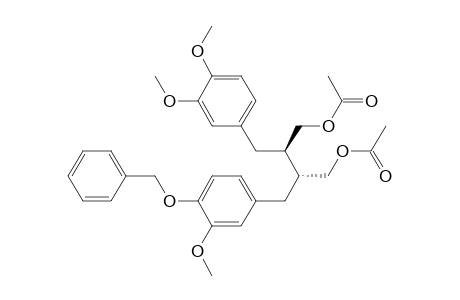 1,4-Butanediol, 2-[(3,4-dimethoxyphenyl)methyl]-3-[[3-methoxy-4-(phenylmethoxy)phenyl]methyl]-, diacetate, [R-(R*,R*)]-