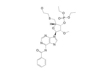 6N-BENZOYL-9-[5-DEOXY-5-(2-HYDROXYETHYLTHIO)-2-O-METHYL-3-O-DIETHYLPHOPSPHORYL-ALPHA-L-LYXO-FURANOSYL]-ADENINE